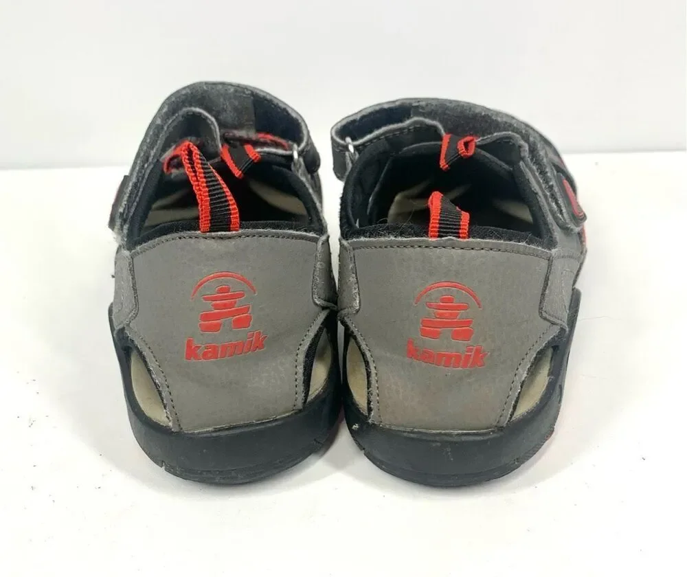 Kamik Crab Water Sandals Red Gray Black Little Kids Girls Boys Size 3 Unisex